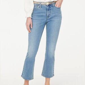 J. Crew Mid-rise Flare Crop Jeans